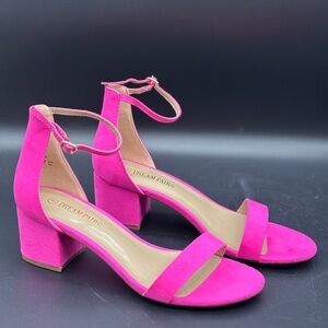 Dream Pairs Fuchsia Ankle Strap Heels